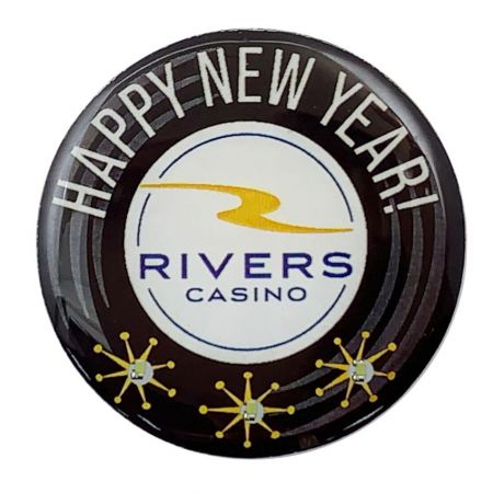 Rivers Casino printed flashing pin