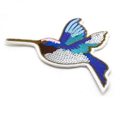 허밍버드 시퀀스 자수 패치