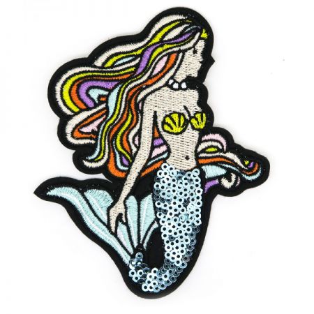 인어 시퀀스 자수 패치