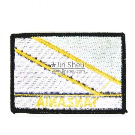 Tanzania Flag Patches with Black Frame Backside