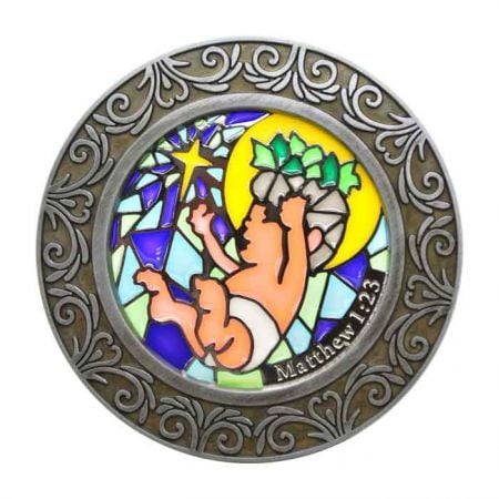 Durchsichtige Emaille-Münzen - Glasfenster-Stil Sohn Gottes-Münzen
