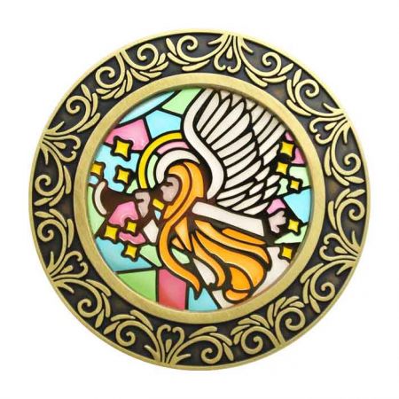 Monedas de ángel estilo mosaico