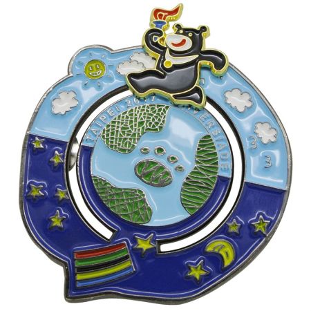 Pin's de l'Universiade de Taipei 2017 - Épingles coulissantes personnalisées Taipei 2017 Universiade