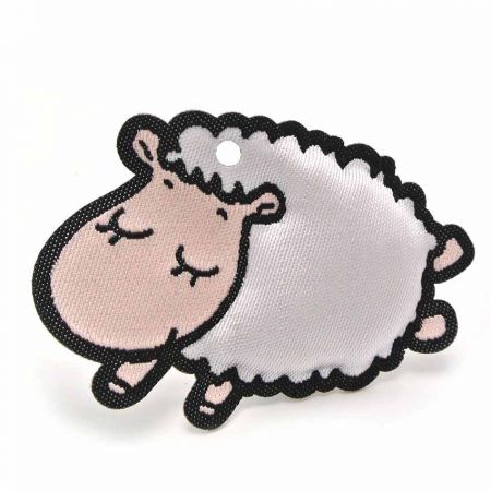 Etiquetas tejidas rellenas de oveja - Etiqueta tejida de oveja