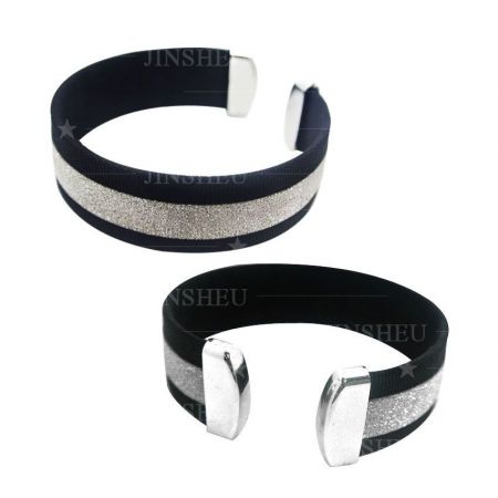 Snap-on armband - ABS-armband omwikkeld met polyester