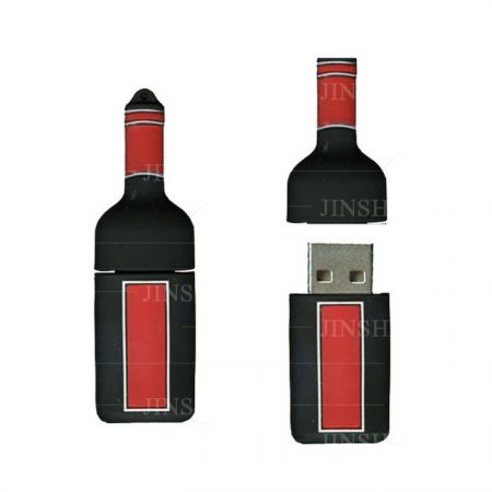 USB-minnepinner formet som vinflasker - Promoterings-USB-produsent