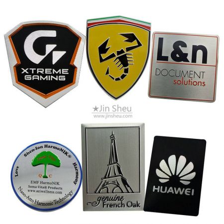Placa de identificação de metal personalizada - Placas personalizadas com logotipos