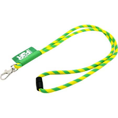 cordon de sécurité rond jacquard - sangle de cou élastique personnalisée