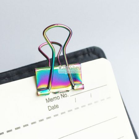 rainbow binder clips