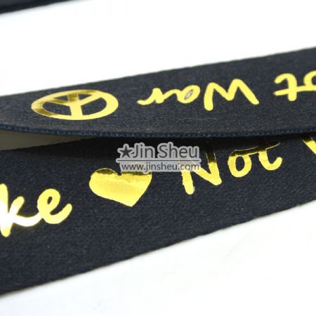 cordones con estampado en caliente dorado - cordones personalizados