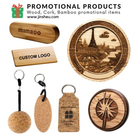 목재, 코르크 및 대나무 홍보용품 - 로고로 나만의 목제 제품을 맞춤 제작하세요