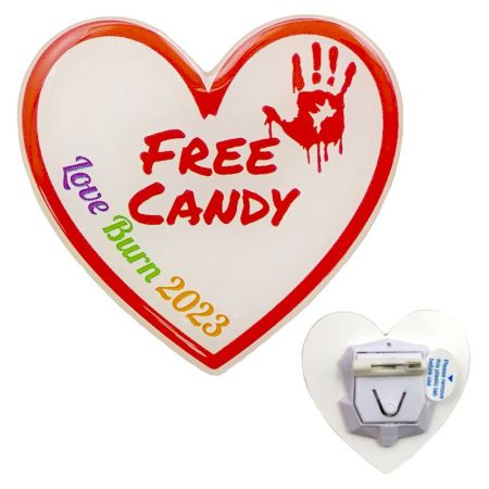 ปักกลมรูปหัวใจที่มีไฟ LED