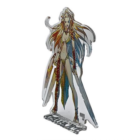 side view of acrylic Fathom character standee