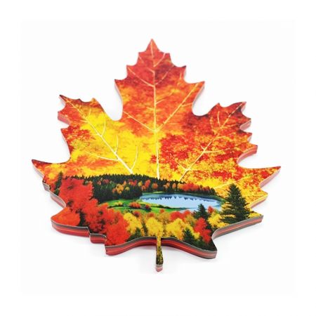 Magnete turistico con scena autunnale