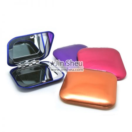Anodized Magnifying Square Compact Mirrors