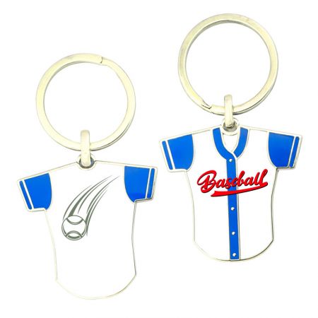 Móc khóa thể thao tùy chỉnh với màu men cứng giả và logo in UV