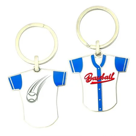 Móc khóa thể thao tùy chỉnh với màu men cứng giả và logo in UV