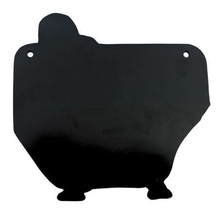 Il retro della medaglia di carnevale, che è placcato in nichel nero