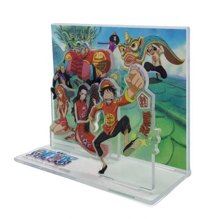 Viertelansicht des Onepiece Acrylstandees