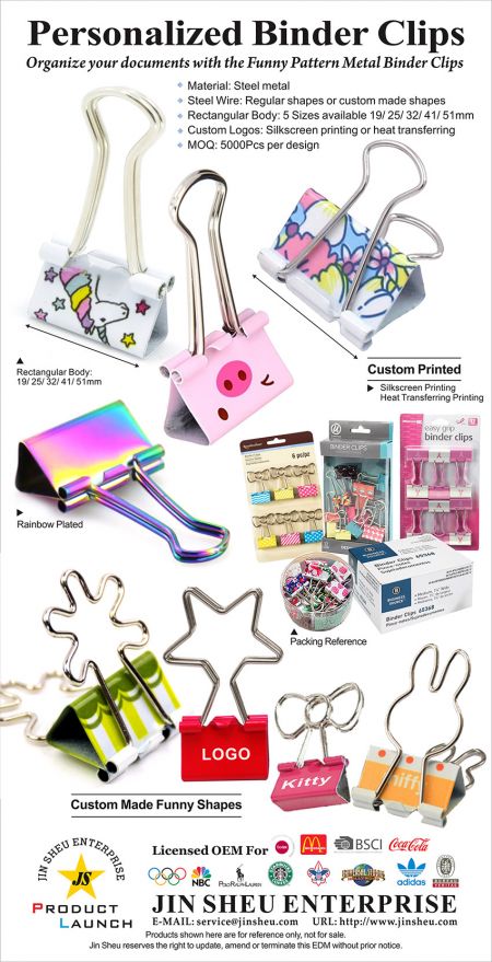 Personalized Binder Clips