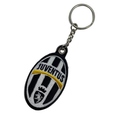 Custom Embroidered Key Tags - custom soccer team embroidered key fob with