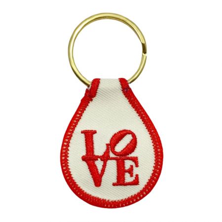embroidered key ring