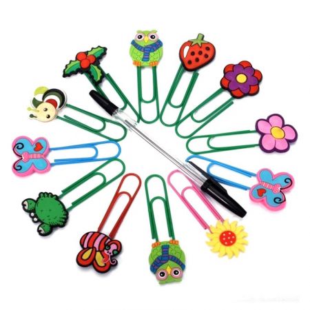 مشابك ورقية PVC مخصصة - مشابك ورقية بشعارات PVC مخصصة