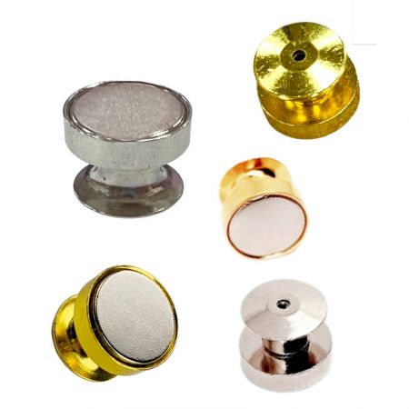 Guld & Sølv Magnetiske Pin Bagsider til Pins