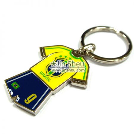 soccer jersey key ring with custom digital printing
