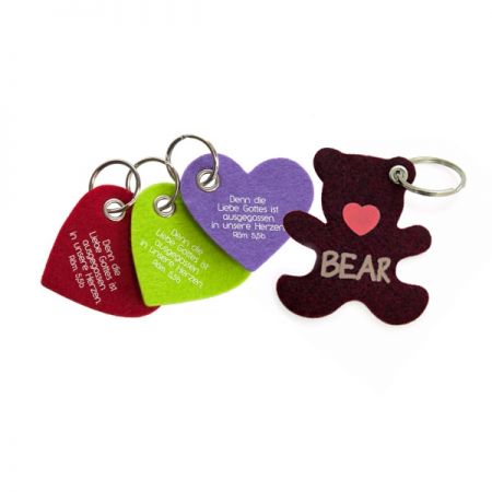 chìa khóa vải hình dạng tùy chỉnh