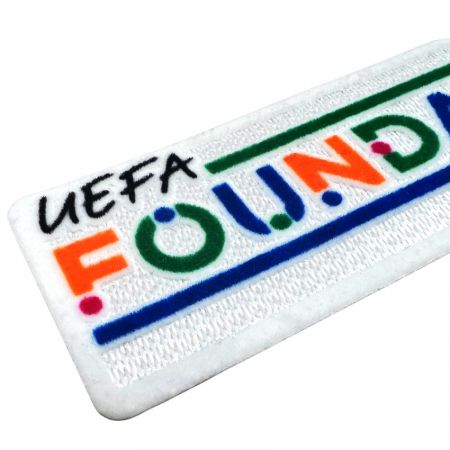 Strijkbare flockpatches - UEFA Foundation for Children flocking patch