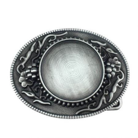 Khóa thắt lưng bạc cổ điển có thể tùy chỉnh với mép thanh lịch