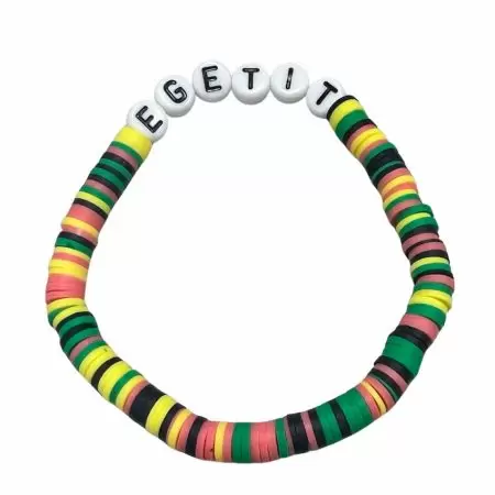 vòng tay tình bạn EGETIT với các đĩa đất sét nhiều màu