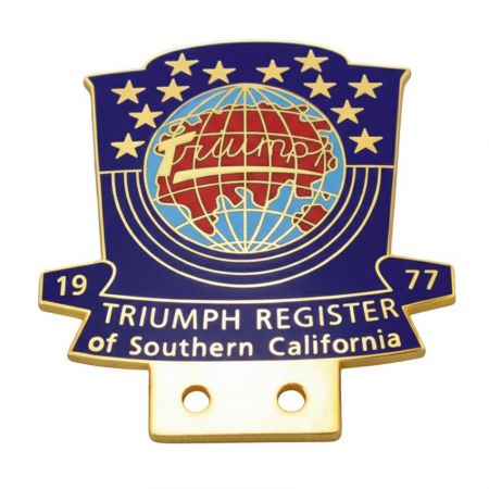 Skræddersyet frontgrill badge med guldbelægning