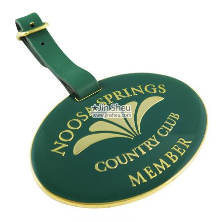 Golf Bag Tags - Oval Green Custom Golf Bag Tags
