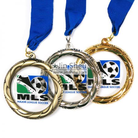 Médailles acryliques de sport de soccer