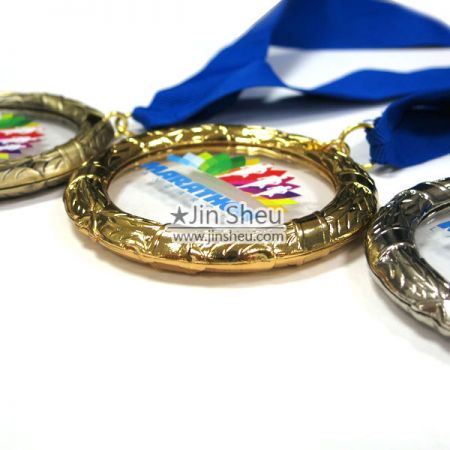 Promotionele sport acryl medailles.