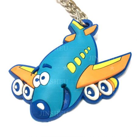 personalized rubber airline souvenir keychain