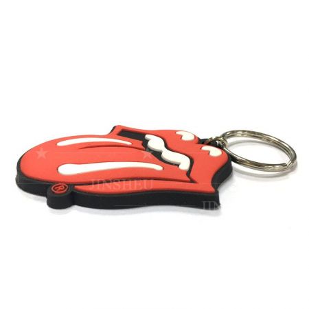 Porte-clés en caoutchouc avec logo personnalisé
