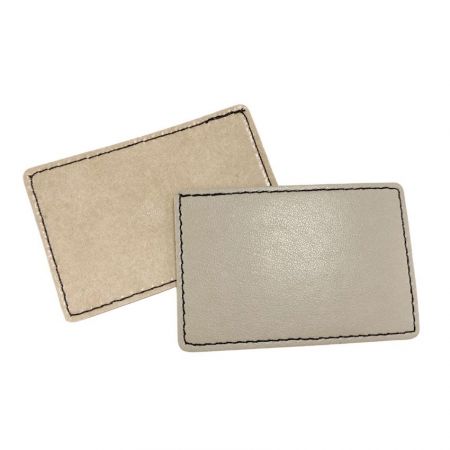 wholesale blank PU leather label patch