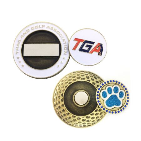 Monety znaczników do piłki golfowej - hurtowa produkcja znaczników do piłki golfowej z indywidualnym logo