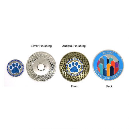 Pièce de golf en fonte avec marqueur de balle personnalisé