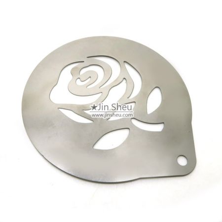 khuôn làm nghệ thuật cà phê hình hoa hồng