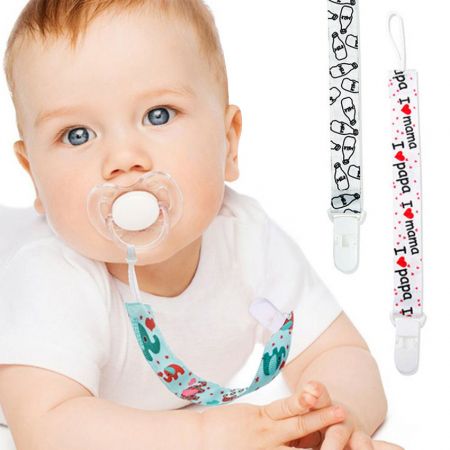Pacifier Clip Leash/ Baby Soother Holders - Custom Baby Pacifier Clip Leash