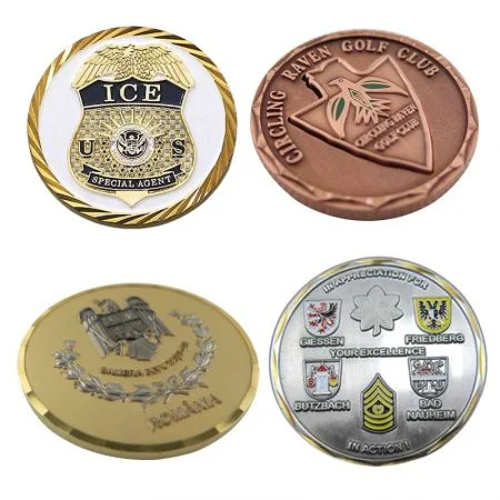 Thiết kế đồng xu thách thức với viền cắt kim cương