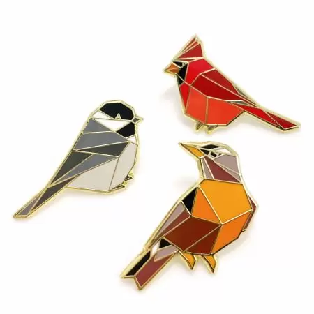 Pin de Esmalte Imitação Duro - Pins de Lapela de Esmalte Imitação Duro com Tema de Pássaros