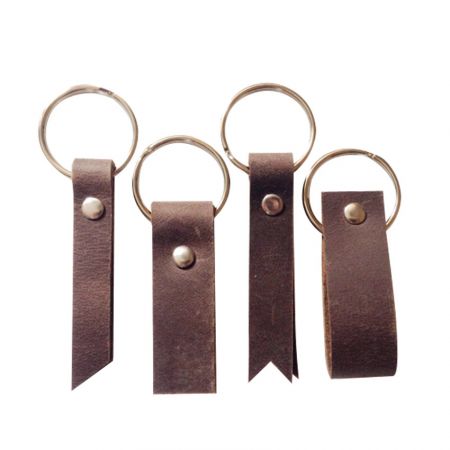 cut out leather keychain