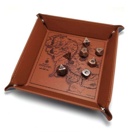 custom made leather dice game tray