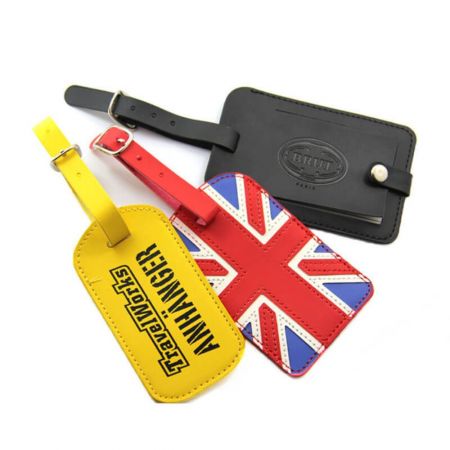 Индивидуальные кожаные бирки для багажа - оптовые сувенирные бирки для багажа из PU-кожи