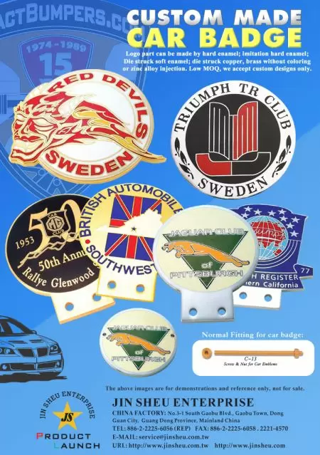 Huy hiệu xe Chrome tùy chỉnh